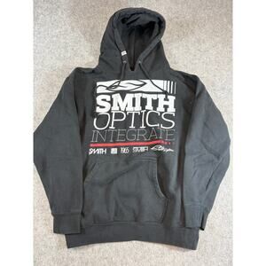 Smith Optics Integrate Hoodie Mens Medium Black Cotton Blend Skater Sweatshirt